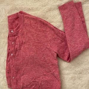 Pink Wilfred cropped button up cardigan